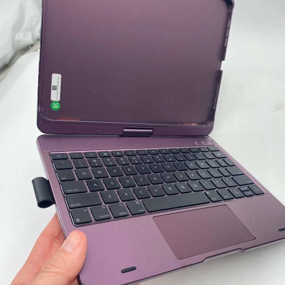 Typecase KB201-110 Keyboard Case iPad Purple 360 Rotating Trackpad Bluetooth
